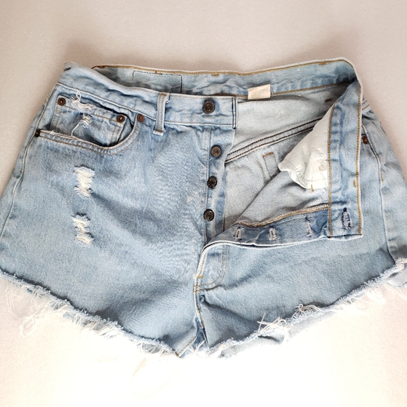 Levi's Pants - Vintage High Waisted Levis 501xx Distressed Shorts